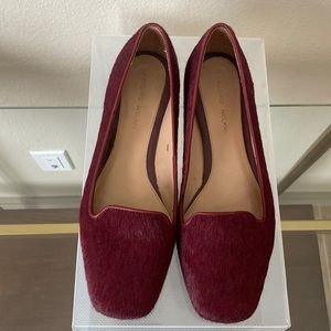 Antonio Melani Bovine Hair Maroon Flats - 8
